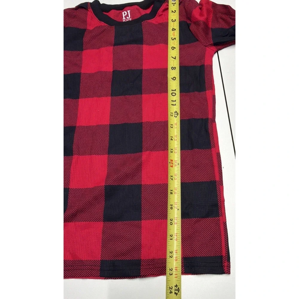 PJ Place Pajama Set 2pc Kids size 16 Red‎ Black Buffalo Check 100% Cotton